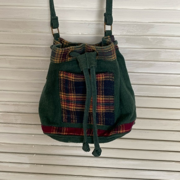 Vintage Handbags - 1990’s flannel crossbody bag